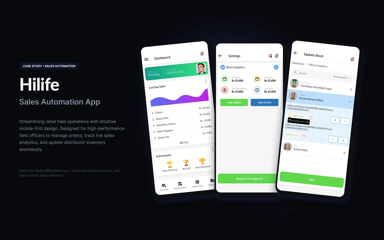 Hilife Sales Automation — The app 300+ field sales staff open before their first call